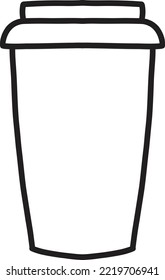 Hand Drawn paper coffee cup illustration isolated on background