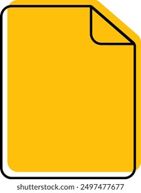 handgezeichnete Papierfalte geformt mit Umrissetikett Aufkleber, Elemente Illustration Vektor neu