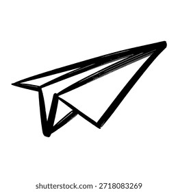 Ícone de doodle plano de papel desenhado à mão, ilustração vetorial isolada.