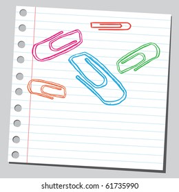 Hand drawn paperclips