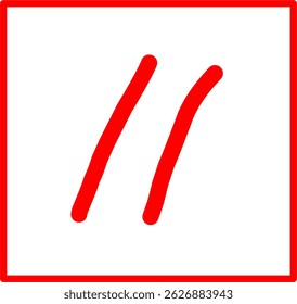 handgezeichnete parallele mathematische Symbole, rote mathematische Symbole im Doodle-Stil