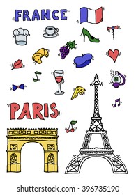 Hand drawn Paris illustration