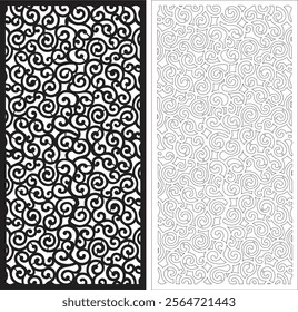 Hand drawn partition jali  design ready for CNC router cutting, laser or plasma cutting 
