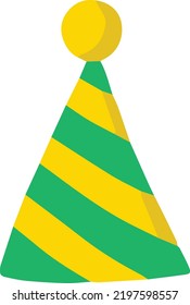 Hand Drawn Party Hat Illustration Isolated On Background