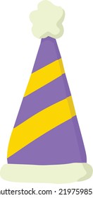 Hand Drawn Party Hat Illustration Isolated On Background