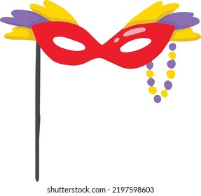 Hand Drawn party mask illustration isolated on background