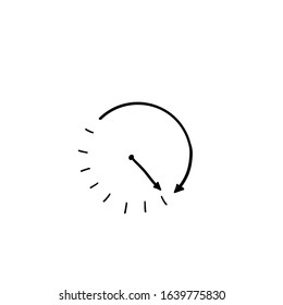 hand drawn Passage of time icon vector isolated on white doodle style