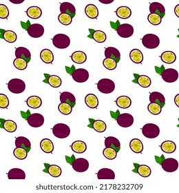 handgezeichnete Passionsfrucht, helles Fruchtmuster