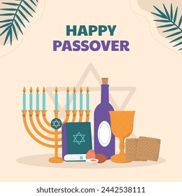 Hand drawn passover illustration. Vector illustration