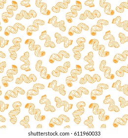 Hand drawn pasta Cavatappi