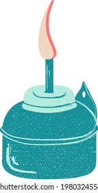 Hand Drawn Pastel Candle Illustration