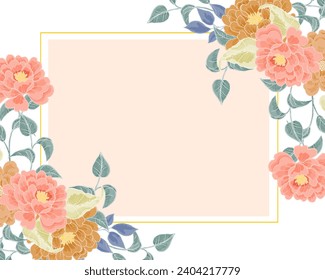Hand Drawn Pastel Flower Border