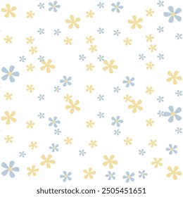 Hand drawn pastel flowers, floral collection, white background, fabric pattern, children's toys, tile floor, bedding set