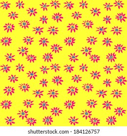 Hand drawn pastel flowers pattern