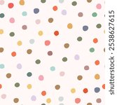 Hand drawn pastel seamless pattern for children