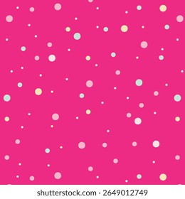 Hand drawn pastel seamless pattern for children's design. Polka dots colorful.