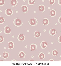 Hand drawn pastel seamless pattern for children's design. Polka dots 