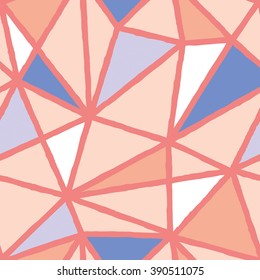 hand drawn pastel shade polygon endless background in six details only