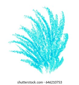 Hand drawn pastel texture isolated on white, vector illustration