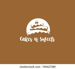 Hand drawn pastry and cake, sweet shop, buy and sell, vector illustration