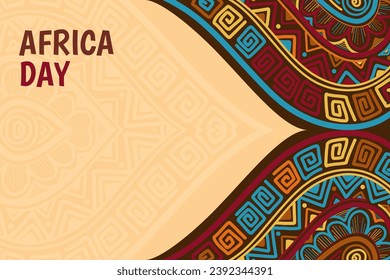 Hand drawn pattern Africa day background