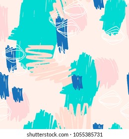 Hand Drawn  Pattern with Art Brush Strokes .Vector Illustration ,Wrapping Paper,Fabric,Postcard,Poster,Party,Wallpaper,Goods ,Brochure, Placard 