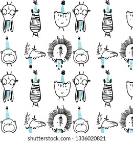Hand drawn pattern background