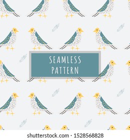 Hand drawn pattern of bird concept,Creative animal texture for fabric, wrapping, textile, wallpaper, apparel
