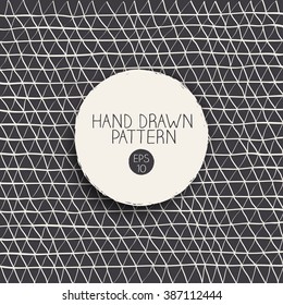 Hand Drawn Pattern in Black & White : Vector Illustration