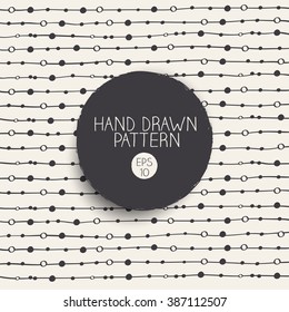 Hand Drawn Pattern in Black & White : Vector Illustration