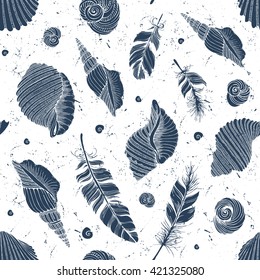 Hand drawn pattern in boho style