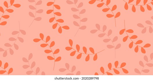 Hand drawn  pattern with botanical elements. Simple modern textile print, wrapping paper, wall art design in minimalistic scandinavian style