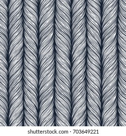 Hand drawn pattern with decorative weaving ornament. Stylized abstract neutral universal texture. Vector illustration