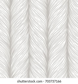 Hand drawn pattern with decorative weaving ornament. Stylized abstract neutral universal texture. Vector illustration