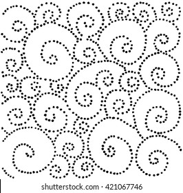 hand drawn pattern dots. Vector illustration