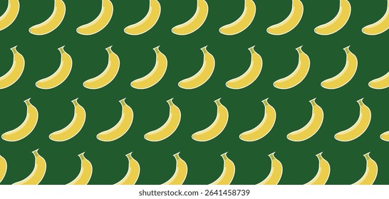 Hand drawn pattern, freehand drawn banana. fruit background for fabric, textiles, clothing, poster, cover, decoration, banner, wallpaper, interior decor. Vector illustration