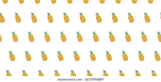 Hand drawn pattern, freehand drawn pineapple. fruit background for fabric, textiles, clothing, poster, cover, decoration, banner, wallpaper, interior decor. Vector illustration