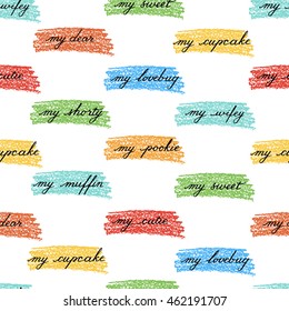 Hand drawn pattern 
with lattering. Good for creative and greeting cards, posters, banners and covers. Vector.
