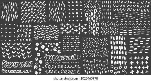 Hand drawn pattern made with ink, scribble, spot, drop