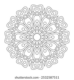 Hand drawn pattern Mandala template for page decoration Coloring Book, vector file, tattoo design, wall art, simple mandala art, Design for a wallpaper Paint shirt and tile Sticker Design, vector file