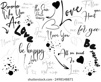 hand drawn pattern street, Hand writing lettering print design seamless pattern, Seamless handwriting pattern, Hand writing words pattern seamless vector.vector black hand writing phrases on white eps