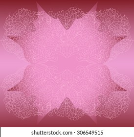 Hand drawn pattern with zentangle flowers. Vector background.