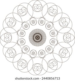 Hand drawn pattern,Mandala template for page decoration cards, book, logos