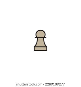 Hand drawn a pawn icon,chess icon,vector illustration eps10
