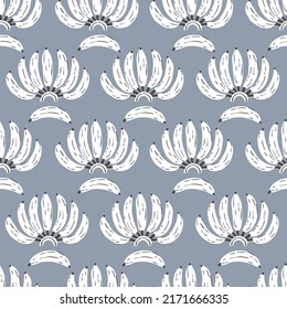 Hand drawn peach fruits pattern design art 