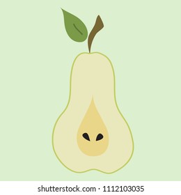 hand drawn pear on a light background
