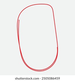 Dibujado a mano y dibujar círculo y icono de línea redonda. Estilo plano aislado sobre fondo blanco. Ilustración vectorial circular manuscrita.