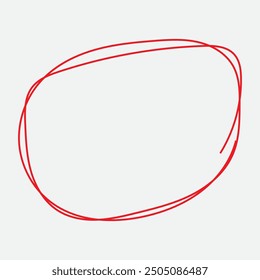 Hand drawn and pen draw circle and Round line icon. Flat style isolated on white background. Handwritten circle vector illustration.