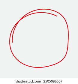 Dibujado a mano y dibujar círculo y icono de línea redonda. Estilo plano aislado sobre fondo blanco. Ilustración vectorial circular manuscrita.
