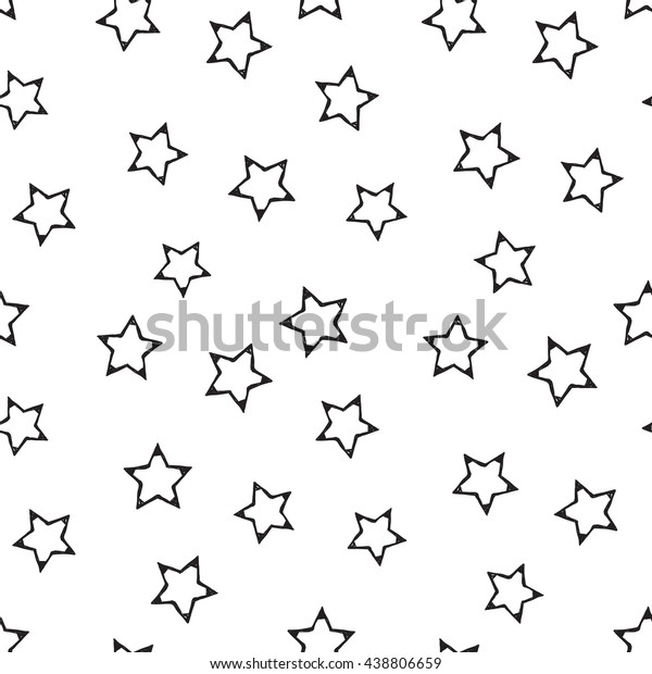 Hand Drawn Pen Ink Stroked Stars Stock Vector (Royalty Free) 438806659